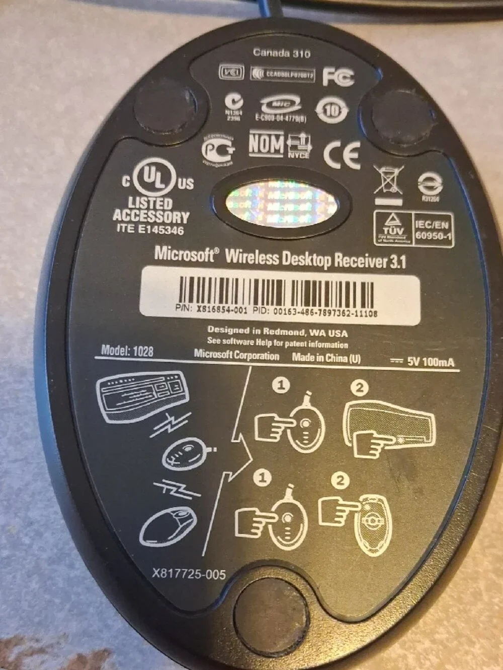 Microsoft Black Wired USB Oval Optical Mouse